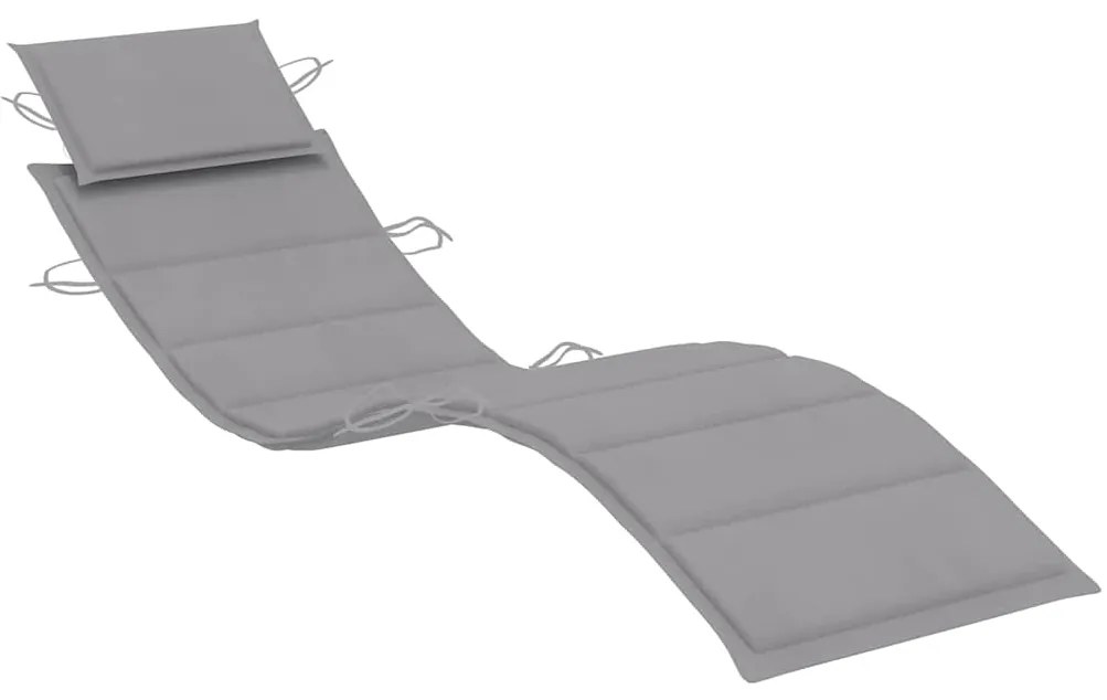 Espreguiçadeiras com mesa e almofadões 2 pcs acácia maciça