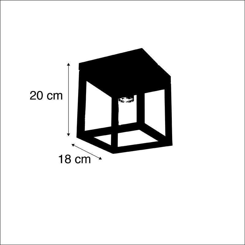 LED Candeeiro de teto industrial inteligente preto com WiFi A60 - Cage Industrial,Design,Moderno