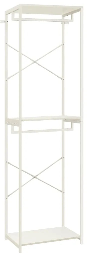 vidaXL Roupeiro 60x40x213 cm metal e contraplacado branco