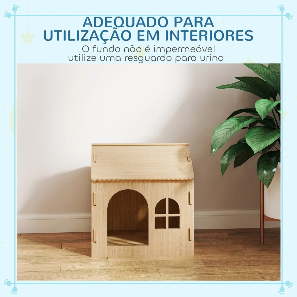 PawHut Casota para Cães Casa para Cães para Interior com Janelas Desen