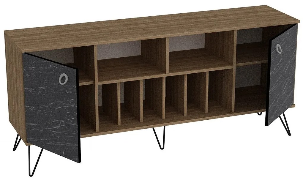 Console Lorenz – Walnut Black – 180x78,6x44,8 cm