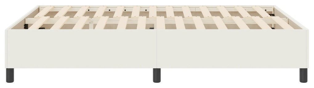 Cama Box VidaXL Creme 160x200 cm Tecido de Veludo Cotelê