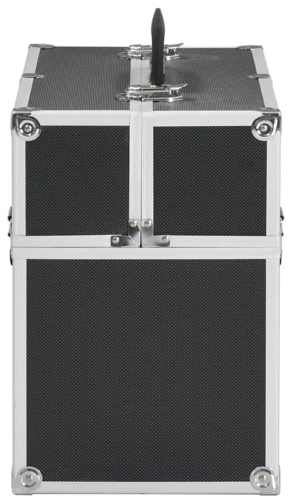 Caixa de maquilhagem 38x23x34 cm alumínio preto