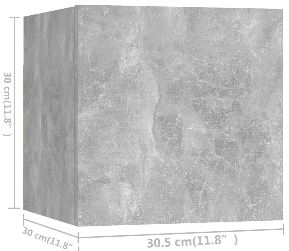 5 pcs conjunto de móveis de TV derivados madeira cinza cimento