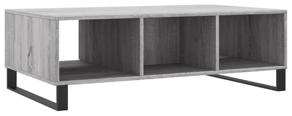 Mesa de centro 104x60x35 cm derivados madeira cinzento sonoma