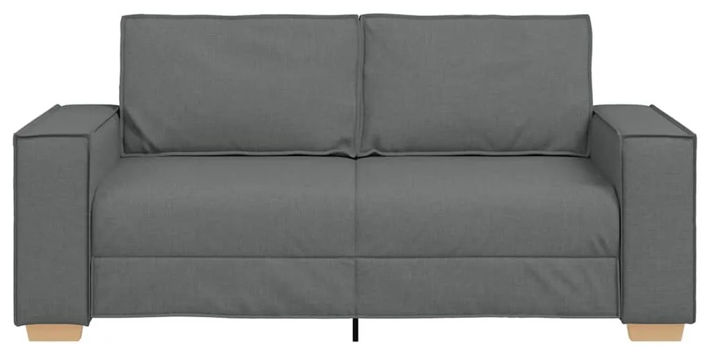 Sofá de 2 lugares cinza escuro 140 cm tecido