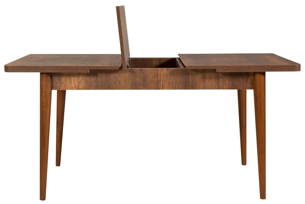 Conjunto de Mesa de Jantar Extensível e Cadeiras Vina – Nogueira – Mes