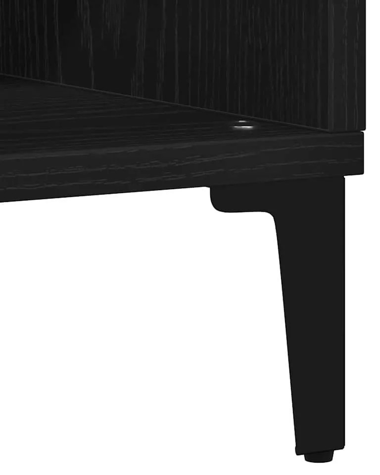 Sideboard vidaXL Carvalho Preto 103,5x35x70 cm de madeira de engenhari
