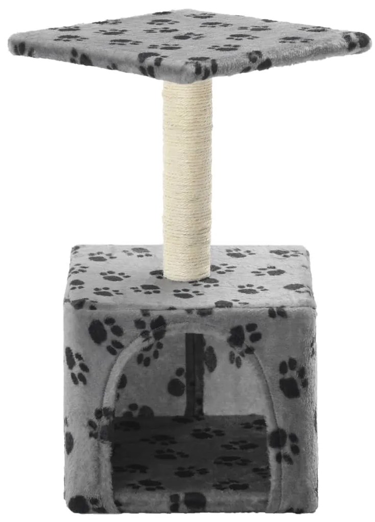 Árvore para gatos c/postes arranhadores sisal 55 cm cinzento
