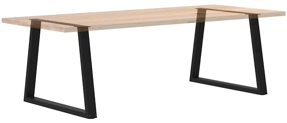Pernas para mesa de jantar em V, 2 peças, pretas, 100x(72-73,3) cm, aç