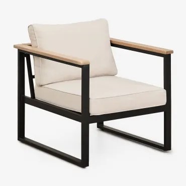 Poltrona De Jardim Em Alumínio Lipov Preto - Sklum