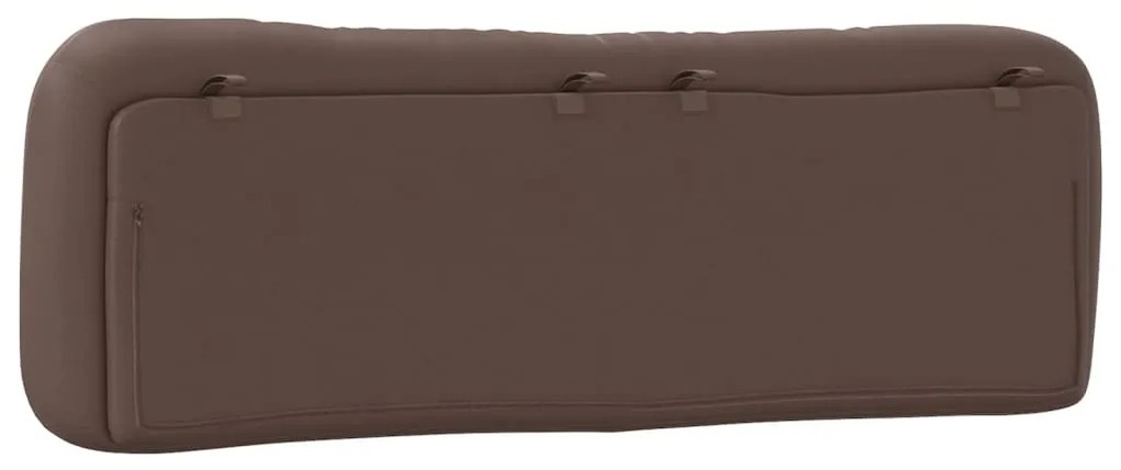 Almofadão de cabeceira 160 cm couro artificial castanho