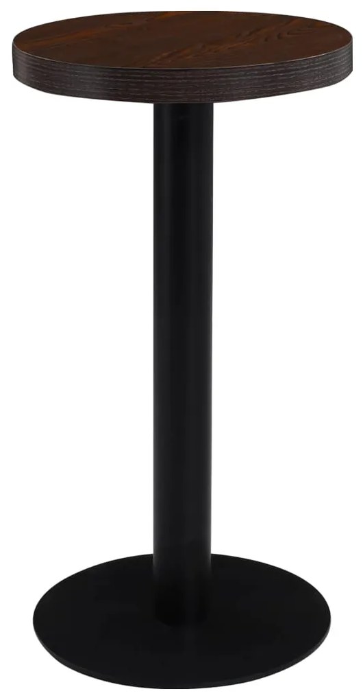 vidaXL Mesa bistrô 40 cm MDF castanho-escuro
