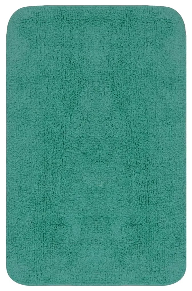 Conjunto tapetes de casa de banho 2 pcs tecido turquesa