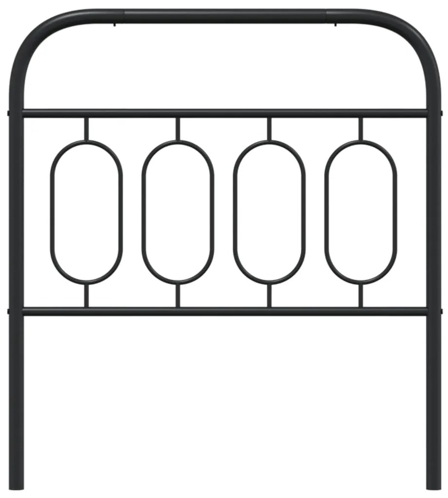 Cabeceira de cama 80 cm metal preto