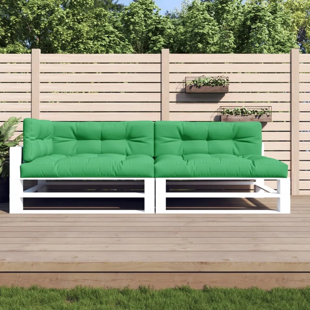 314578 vidaXL Almofadões para móveis de paletes 5 pcs tecido verde