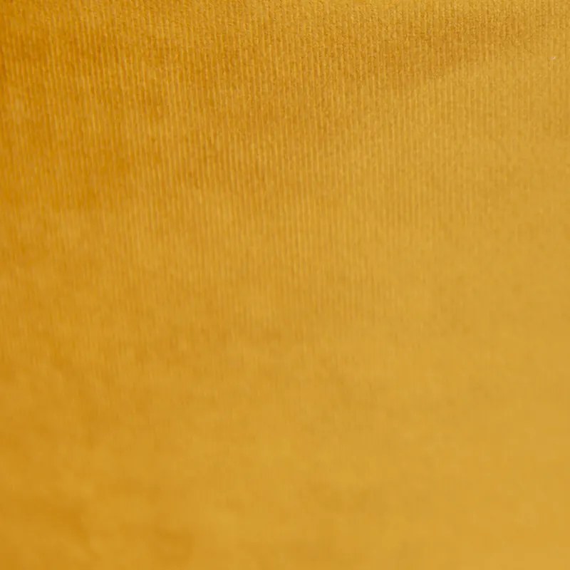 Abajur de veludo amarelo 35/35/20 com interior dourado