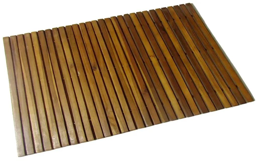 41586 vidaXL Tapetes para casa de banho, madeira de acácia, 80 x 50 cm