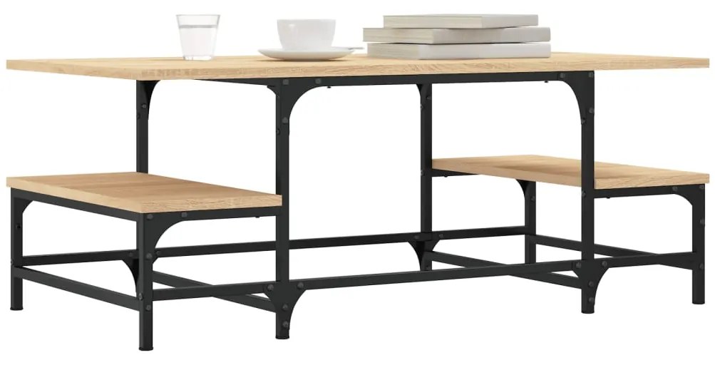 Mesa de centro 100x50,5x40 cm derivados madeira carvalho sonoma