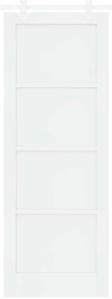 Porta Deslizante vidaXL com Conjunto de Hardware Branco 78x211 cm Made