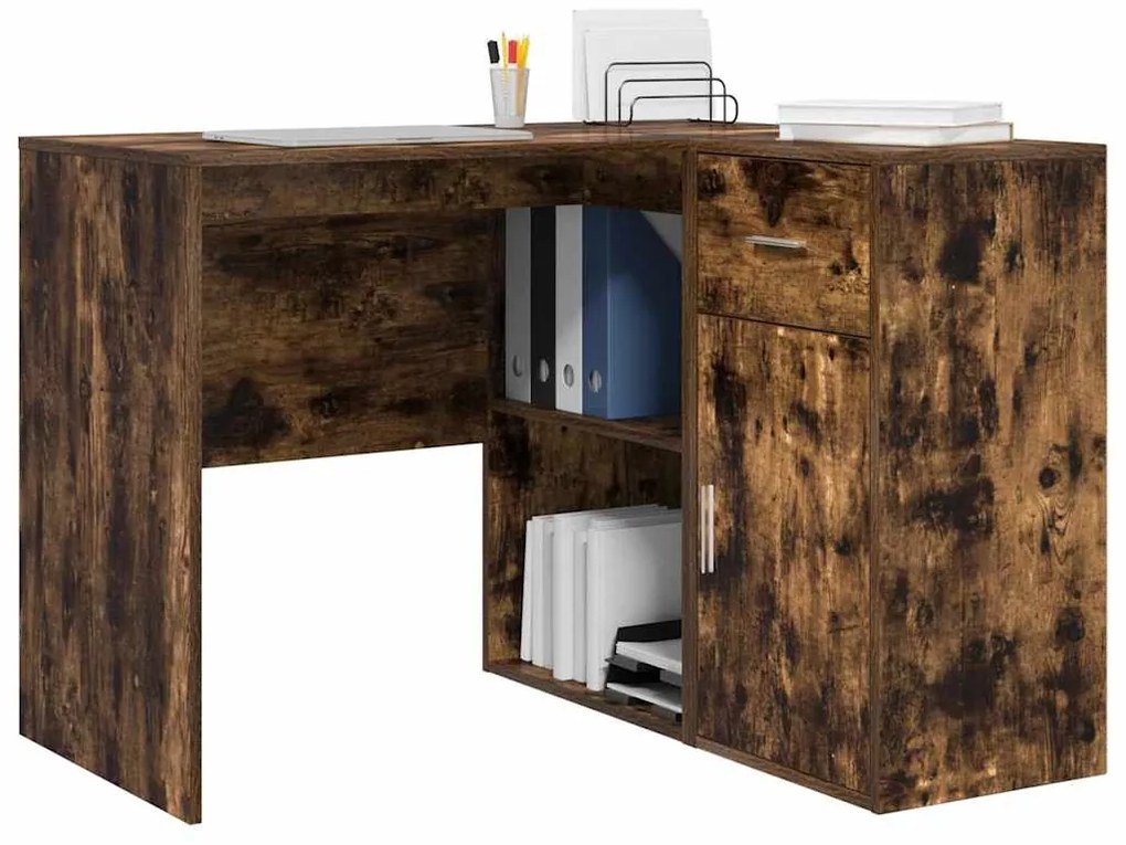 mesa de canto Carvalho Fumado 102x88x75 cm Madeira Engenheirada