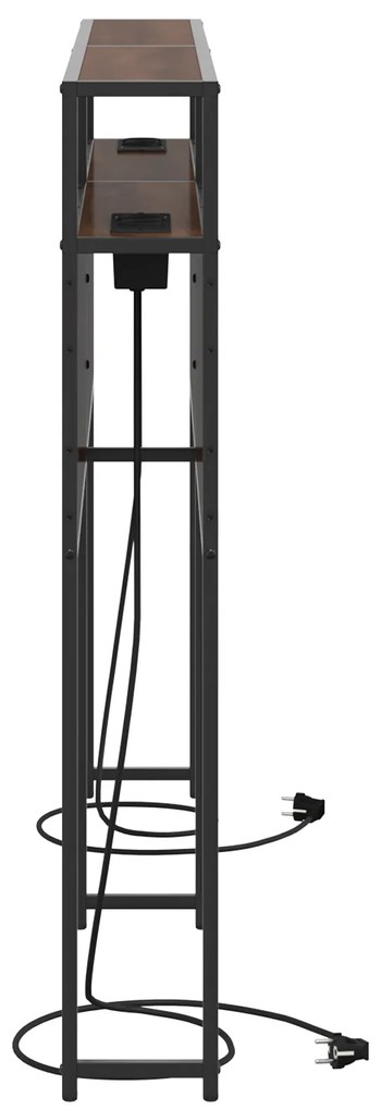 Cabeceira de armazenamento Carvalho castanho 120 cm