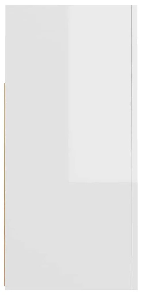 Aparador com luzes LED 80x35x75 cm branco brilhante