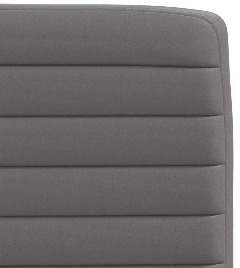 Cadeiras de jantar 6 pcs couro artificial cinzento