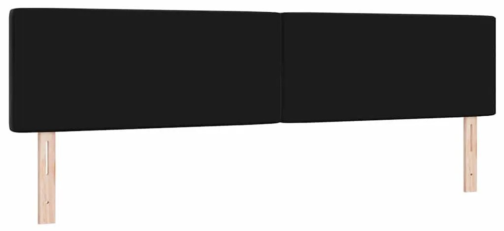Cabeceira LED com botão de cristal, estofada em veludo preto de 100 cm