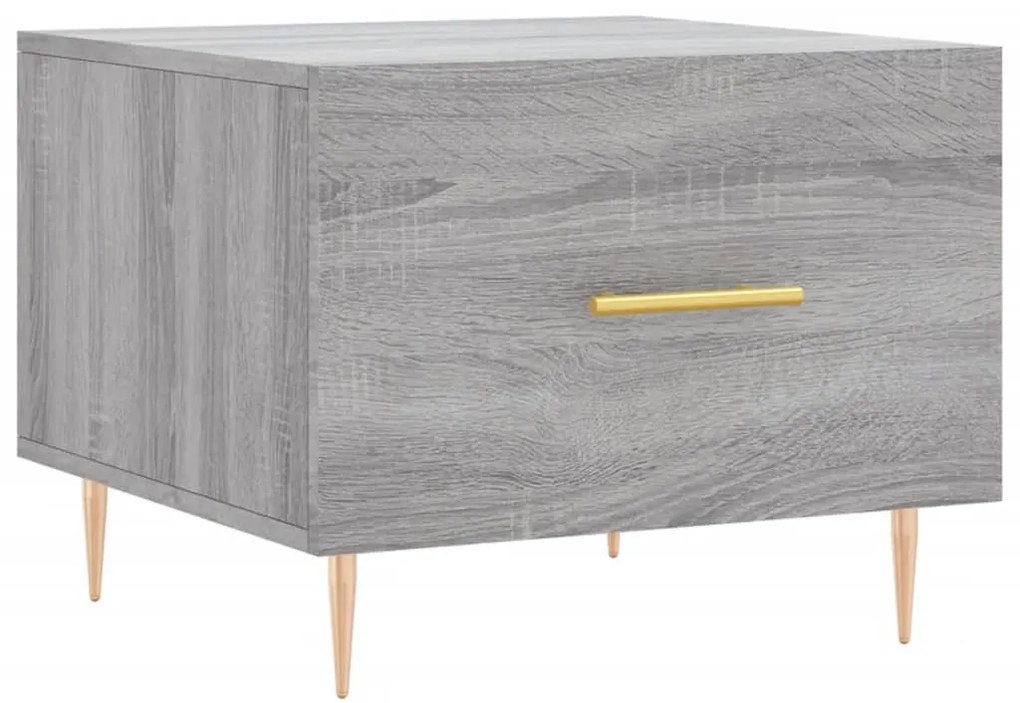 Mesas de centro 2 pcs 50x50x40 cm madeira proc. sonoma cinza