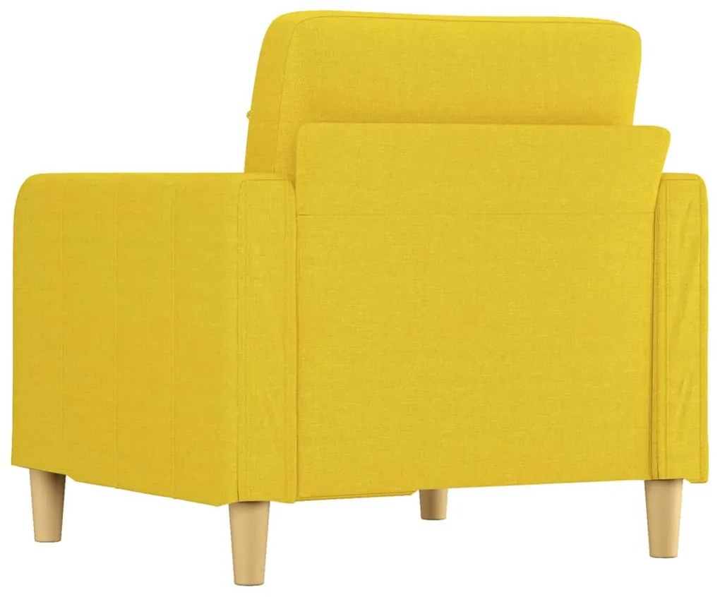 Poltrona 60 cm tecido amarelo-claro