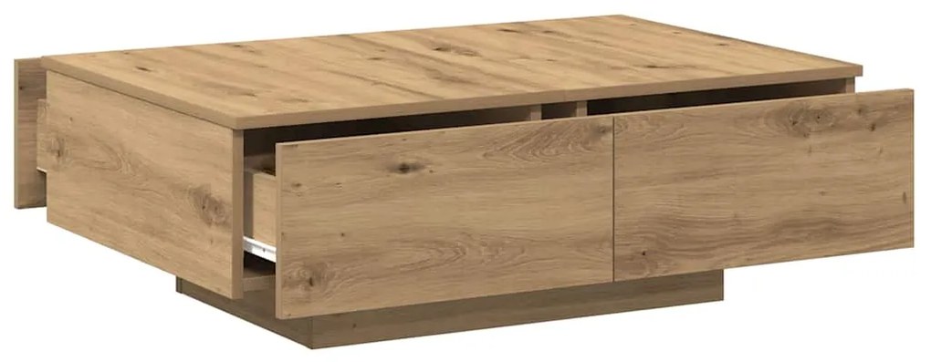 Mesa de centro 90x60x31 cm deriv. madeira carvalho artisiano