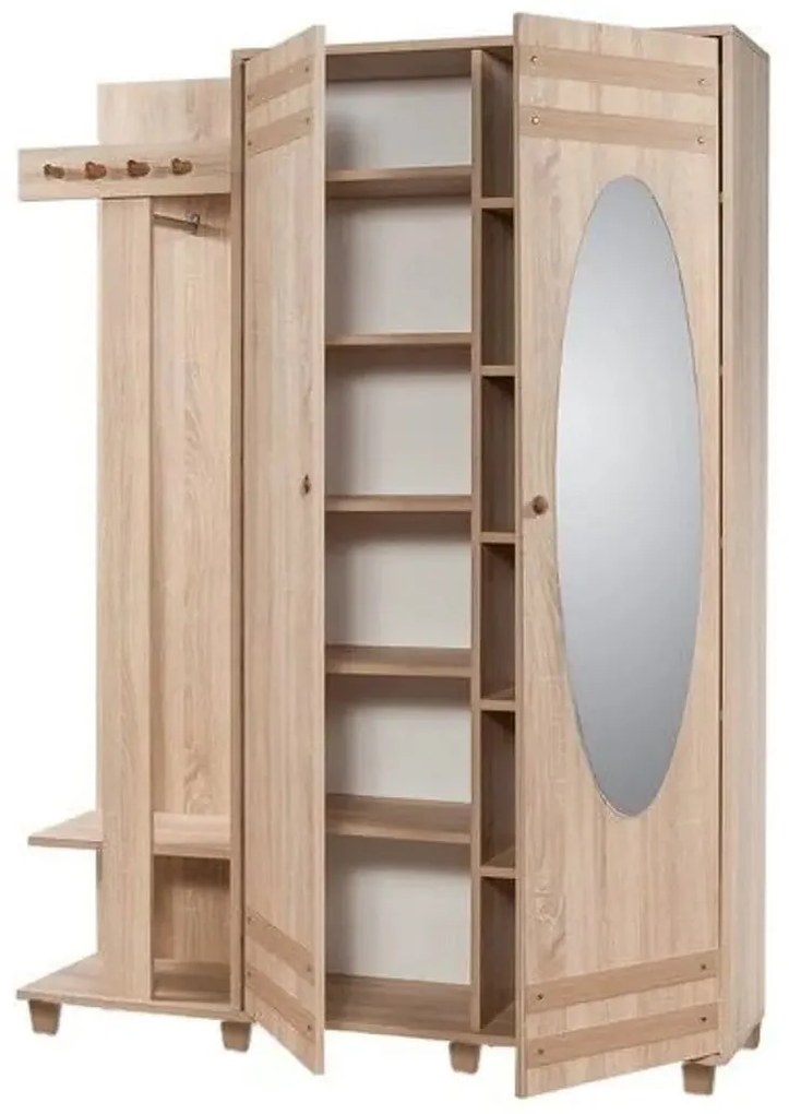 Hall Stand Garmanto – Carvalho Sonoma – 135x192x36 cm