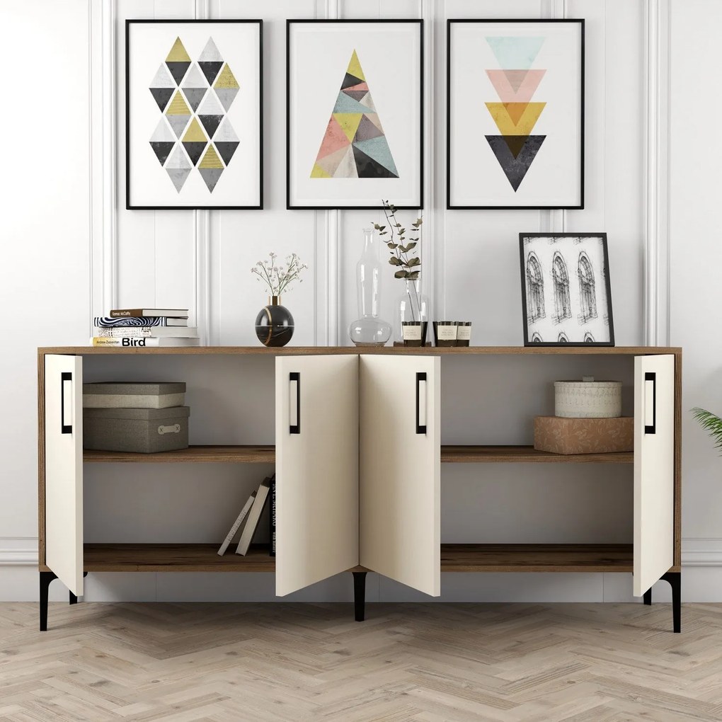 Console Kiev – Walnut Cream – 180 cm x 78 cm x 35 cm