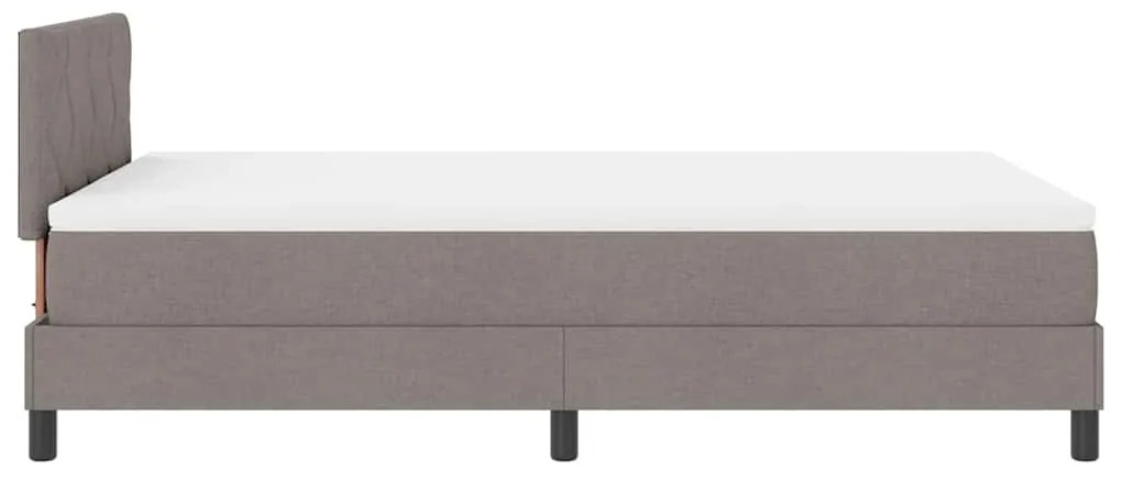 Cama Box com Colchão &amp; LED Taupe 120x190 cm Tecido