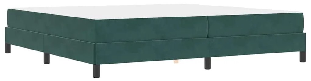Cama box spring com colchão Verde Escuro 200 x 200 cm Veludo
