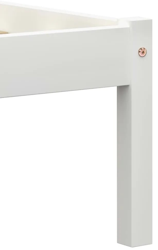 Estrutura de cama 180x200 cm pinho maciço branco