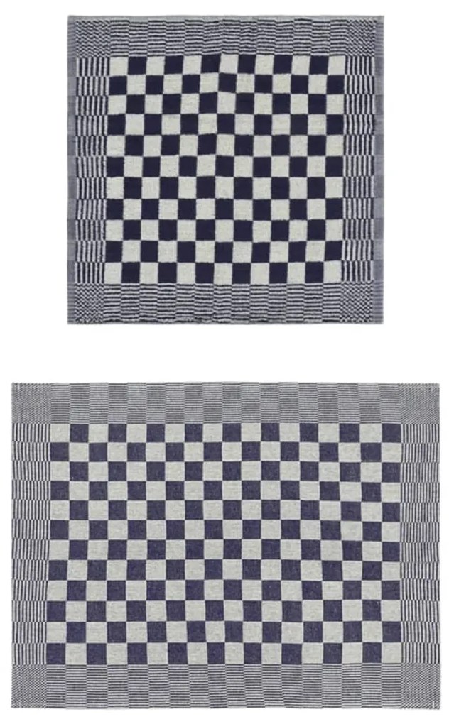 Conjunto de panos de cozinha 50 pcs algodão azul e branco