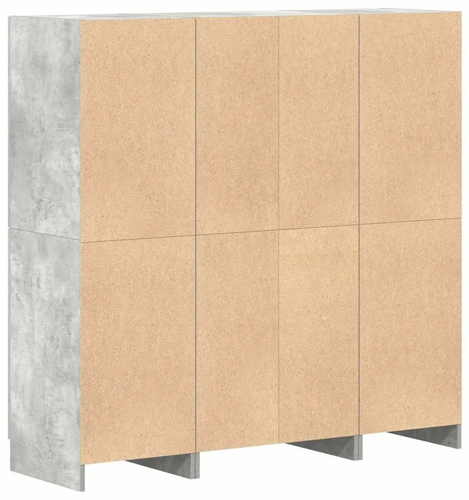 3 pcs armário de cozinha conjunto deriv. madeira cinza cimento