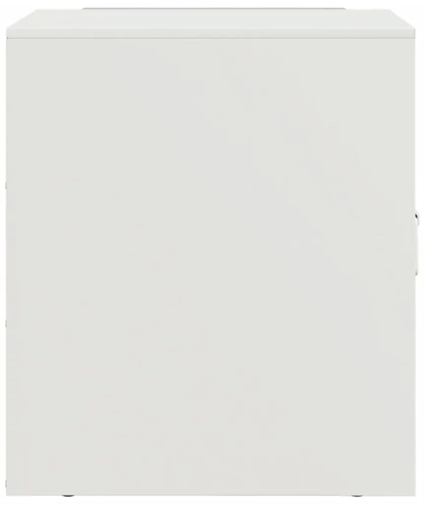 Mesa de cabeceira 34,5x39x44 cm aço branco