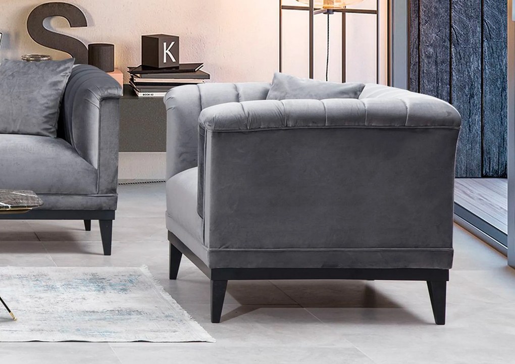 **** Cadeira Wing Trendy – Cinzento Escuro – 105x79x89 cm

**