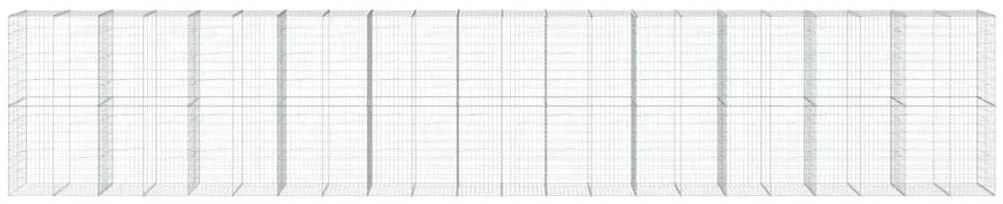 Cesto gabião com cobertura 1100x100x200 cm ferro galvanizado