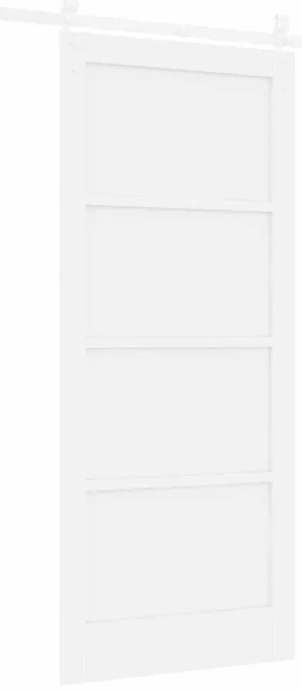 Porta Deslizante vidaXL com Conjunto de Hardware Branca 86x198,5 cm Ma