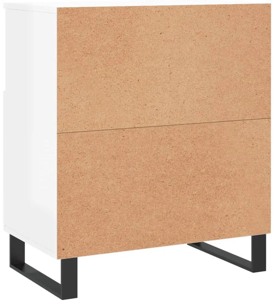 Aparadores 2 pcs derivados de madeira branco brilhante