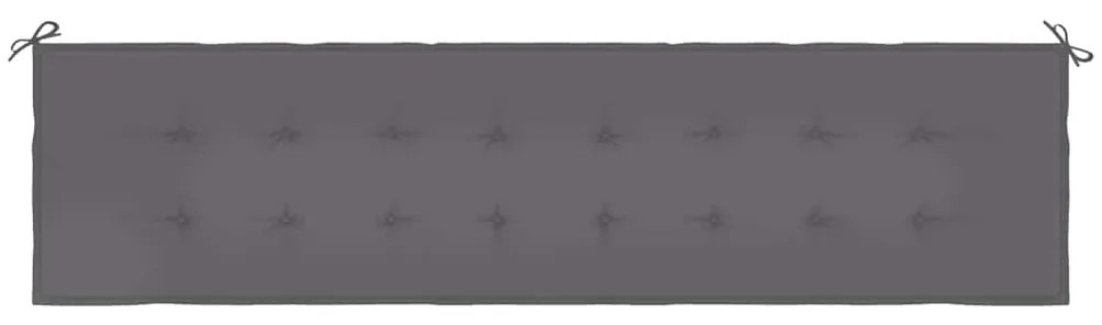 Almofadão p/ banco jardim 200x50x4 cm tecido oxford antracite