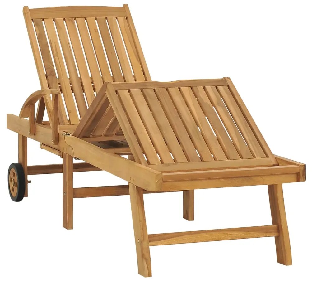Espreguiçadeira com mesa madeira teca maciça