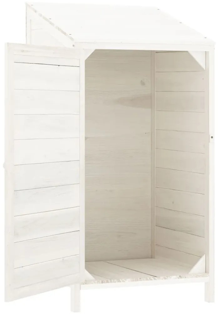Abrigo de jardim 55x52x112 cm madeira de abeto maciça branco