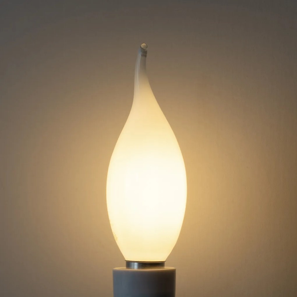 Set van 5 E14 dimbare LED lampen BXS35 opaal 4W 450 lm 2700K