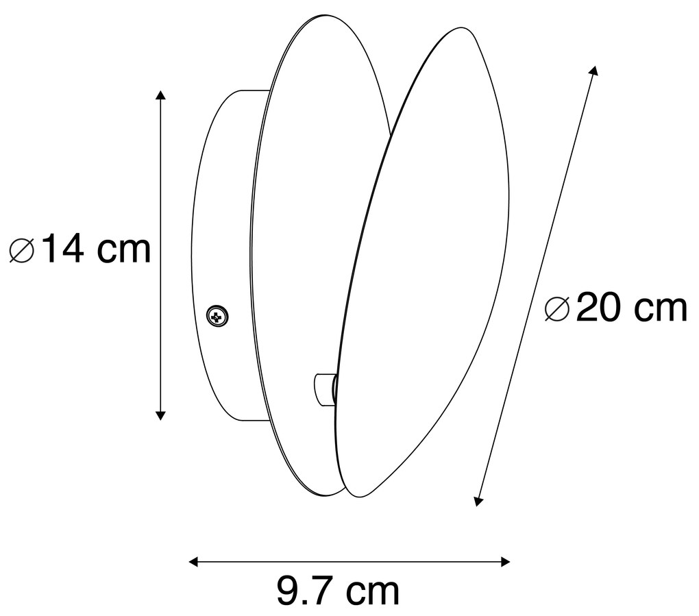 Aplique moderno cobre - Sunrise
