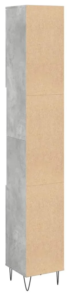 Armário de Casa de Banho 30x30x190 cm derivados de madeira cinzento c
